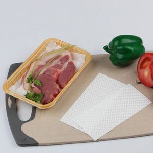 High Quality PLA Degradable Meat Soaker Pad Custom Made Universal Food Grade Absorbent Pads for Meat Fish Packaging