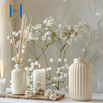 C&H Custom Wholesale Luxury Modern Reed Diffuser Set Aroma Therapy Ceramic Diffuser for Essential Oils Air Freshener