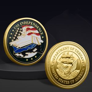 USA Patriot Guard Riders Commemorative Coin Gold-Plated Bald Eagle Pin Medal Tag Prayer Medal Carved in Metal Souvenir