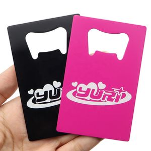 Custom Credit Card Sized Bottle Opener Wood and Metal Business Card Keychain Personalized Wallet Bottle Opener