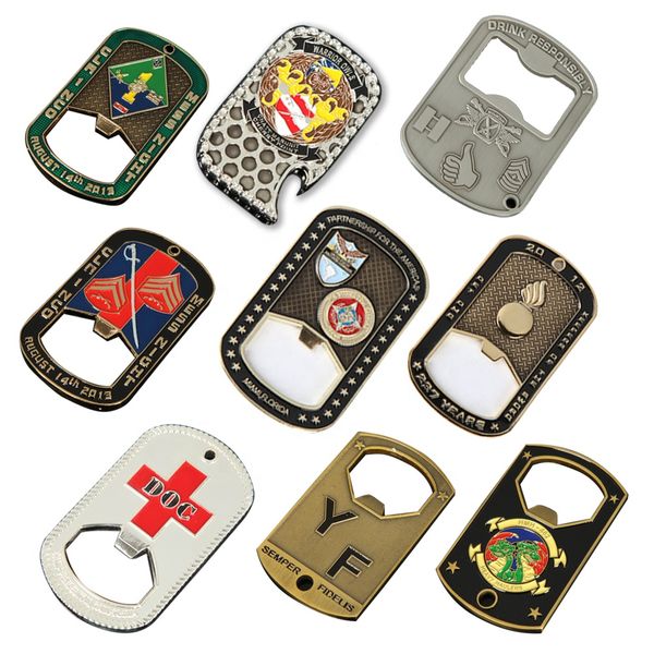 Metal Blank  Challenge Coin Custom Dog Tag Bottle Opener