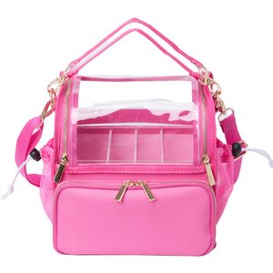 Makeup Brush Case, Large Make up Brush Holder Professional Makeup Artist Travel Clear Waterproof Cosmetic Organizer Bag