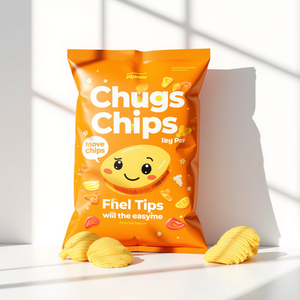 Custom Logo Zippered BOPP & PET Food Grade Plastic Bag for Puffed Food Chips Use with Sugar for Food Packaging