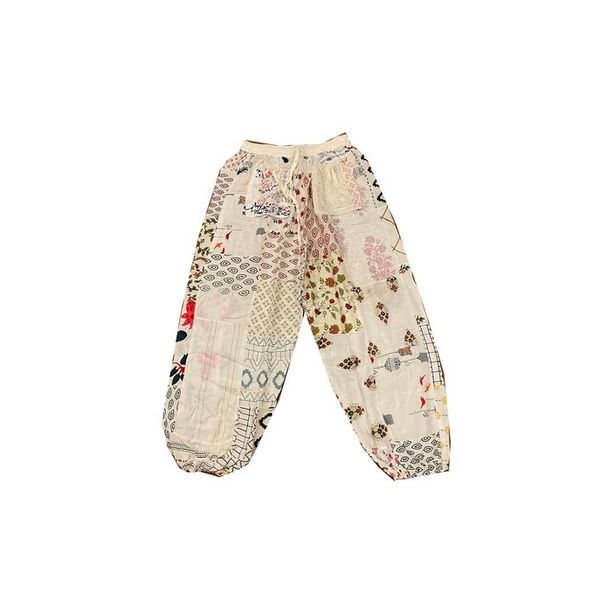 Wholesale All-Season Patchwork Harem Pants with Pockets Women's and Men's Streetwear Summer Festival Pants in Washed Material