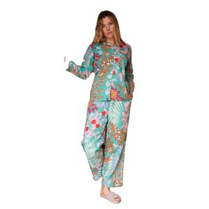 Floral Pure Cotton Pyjamas Set with Spaghetti Strap Soft Summer Night Wear for Women for Bridesmaids and Lounging