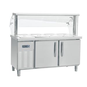 Hotel Restaurant Catering Kitchen Equipment Food Insulation Luxurious Style Cooling Show case and Refrigerator Cabinet