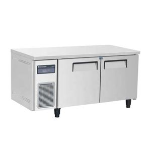 Commercial Hotel Kitchen Equipment Stainless Steel 1500mm Two Big Door Upright Chiller Freezer Fridge