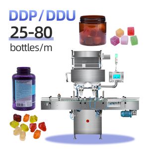 16 Channel Automatic PLC Food Grade Gummy Bear Counter Machine Vitamin Candy Bottle Filler Packing Machine