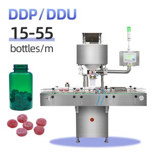 RQ-8D Automatic Channel Gummy Bottler 8 Lane Sugar Powder Pectin Bear Gummy Counter Machine