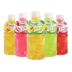 Best Selling Flavored Juice Drinks 320ML Mix Juice with Nata De Coco SUNSMILE Brand Wholesale Manufacturer ISO GMP Certified