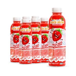 Most Popular Flavor 500ml PET Bottle Strawberry Juice Coconut Jelly Drinks SUNSMILE Vietnam mogu drink HALAL Beverage Supplier