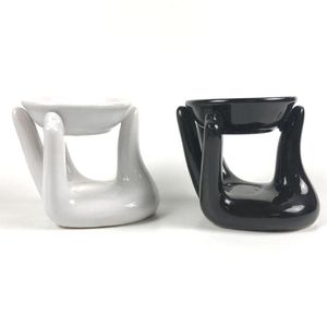 Ywbeyond Ceramic Hand Incense Holder Essential Oil Burner Candle Warmers Tea Light Candle Holder Wax Melt Warmer