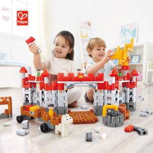 Hape Brand PolyM 310-piece Medieval Castle Block Set Baby Children Educational Toys with Varied Building Possibilities
