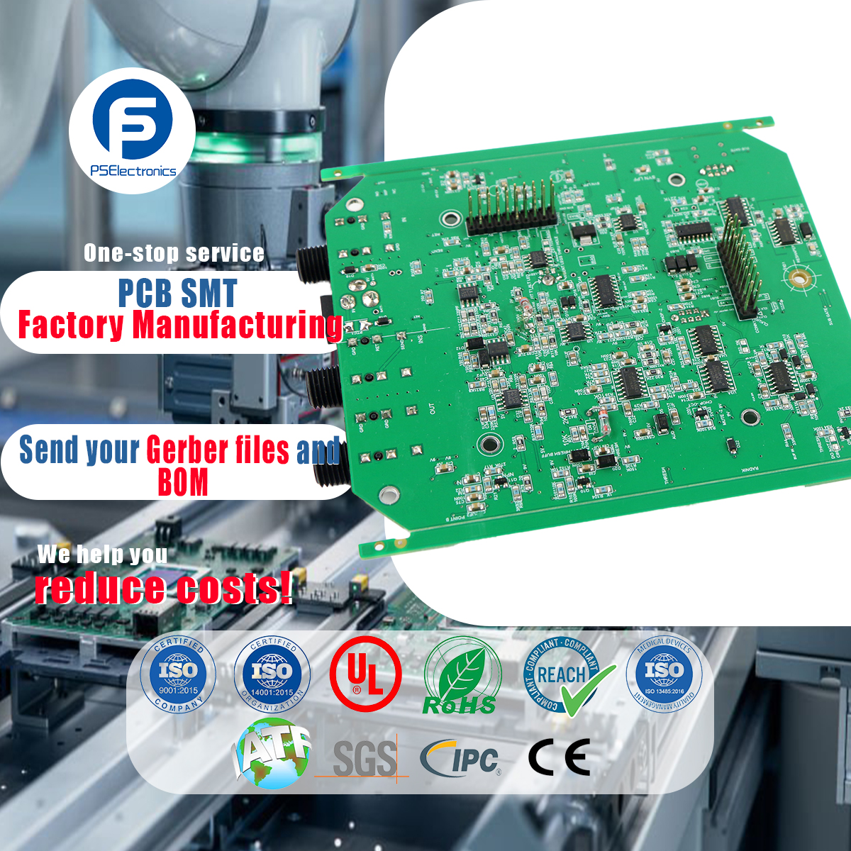 Custom PCB & PCBA Assembly Service From Prototype to Mass Production Boards 24H Quote Response Need Gerber Files and BOM