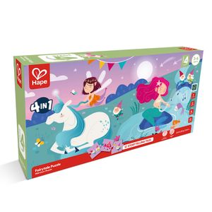 Hape Cartoon Wooden Puzzle Educational Jigsaws Rescue Vehicles Fairytale Puzzle Toys for Kids Puzzle