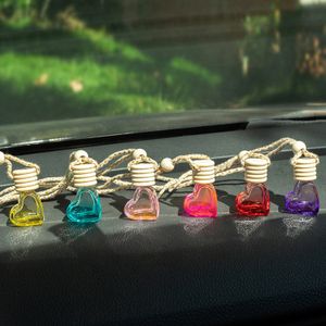 Wholesale Wooden Cap Empty Car air Freshener Perfume Glass Bottle Hanging XB-45Q