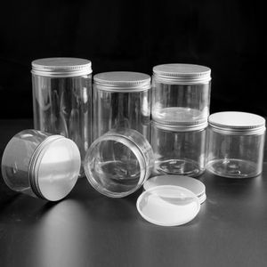Food Grade PET clear Plastic Jars With Screw Top Lids 100ml 200ml 250ml 500ml PT-77Q