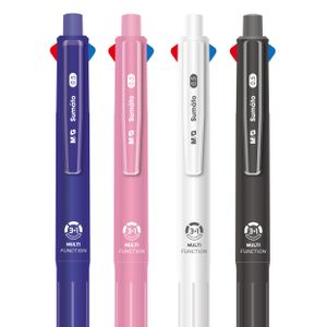 M&G Stationery Factory Directly Sale Special OEM Cool Design 4 in 1 Different Colors Ball Pens