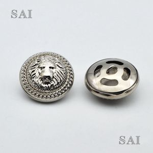 Metal Lion Head Buttons British Style Alloy Metal Button