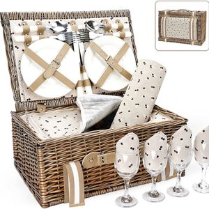 Spring Basket Antique Factory Handbag Holiday Leather Details for Two Outdoor Vietnam Weaving Storage Small Picnic Baskets