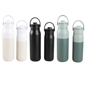 304 Stainless Steel Vacuum Insulation Tumbler 700ml/1000ml Portable Outdoor Sports Drinking Water Gift Water Bottle with Handle