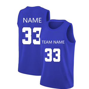 Custom High Quality  Blue Breathable Sports Shirt Men's Sublimated Basketball Jerseys