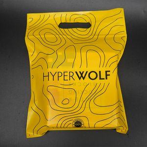 Biodegradable Thank You Plastic Carrier Bag Biodegradable Die Cut Handbag Custom Shopping Bags