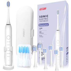 Adult Rechargeable Sonic Electric Toothbrush with 6 Replacement Brush Heads Electric Toothbrush for Optimal Oral Care