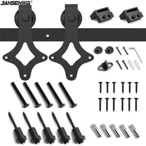 Wholesale Customized J Shape Sliding Door Silent Guide Rail Barn Door Hanging Rail Barn Door Hardware Kit