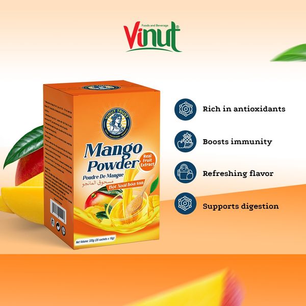 High Quality Custom Labelled Freeze-Dried Mango Powder Bulk Packaged Boxes for Adults Children Instant Food Beverage Supplement