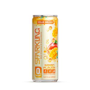 Free Sample 320ml YOUR BRAND Sparkling Mango Flavored Carbonated Drinks Custom OEM Private Label Manufacturer