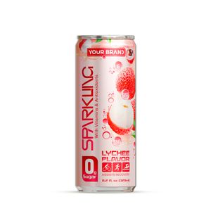 Free Sample Manufacture 320ml Soft Drink YOUR BRAND Sparkling Lychee Flavor Private Label Carbonated Drinks