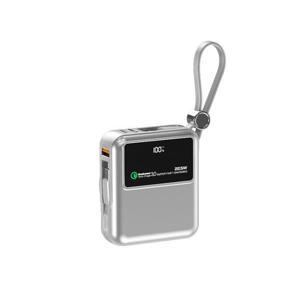 Wisteh Power Bank 22.5W Fast Charge Mini Portable Multiple Color Design 10000 MAh Power Bank With Custom Logo and Packaging