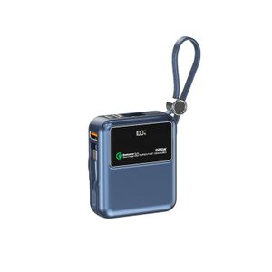 Wisteh Mini  Custom Logo 10000mAh Power Bank with High Capacity LI-Polymer Battery Corporate Gift Build in Cable Mini Power Bank