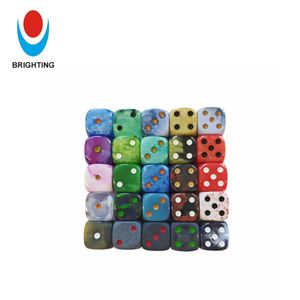 16mm D6 Resin Polyhedral Set Round Square Corner With Dots Pip DND Resin Wood Toys Multicolor in Stock Custom Board Game Dice