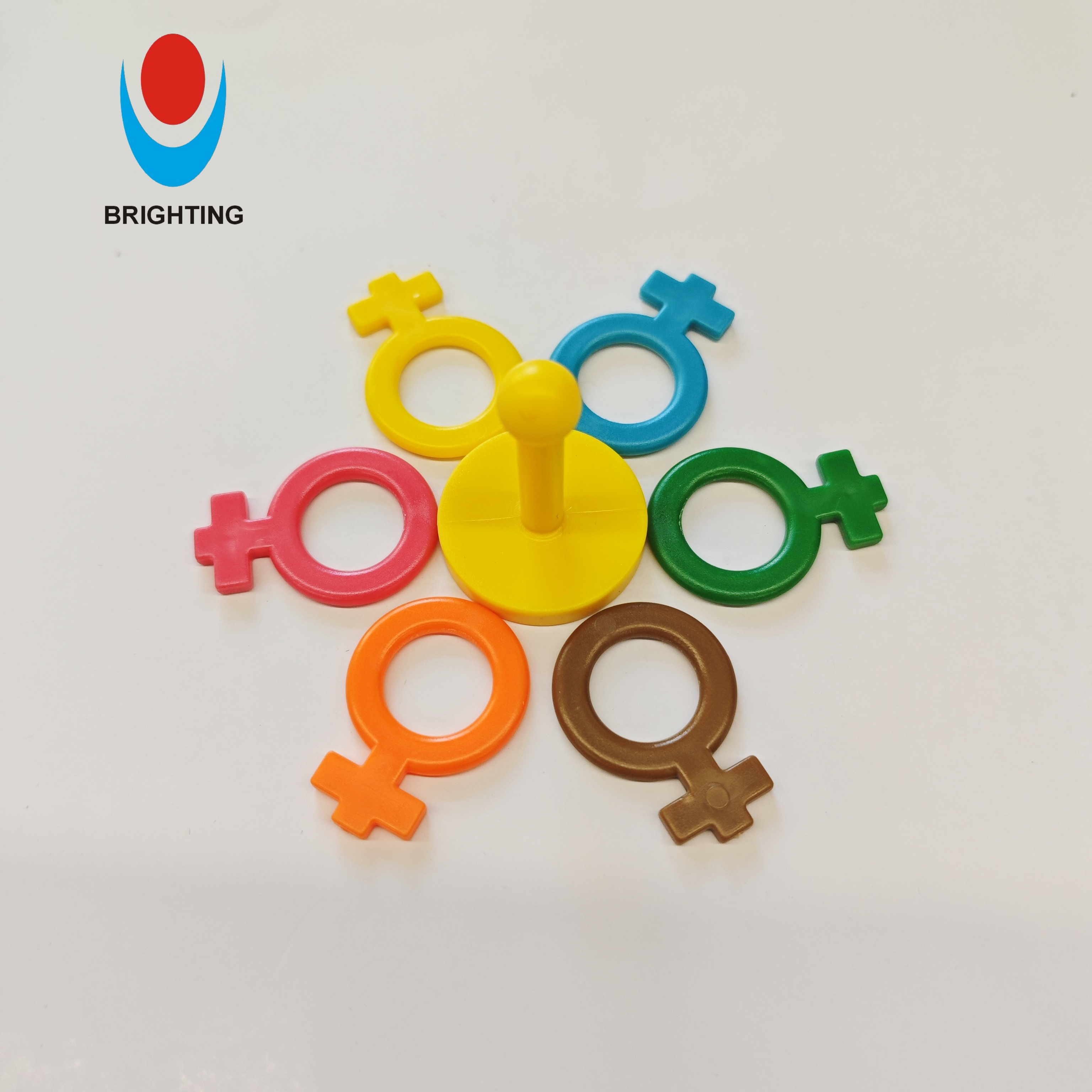 Family Board Card Game Components Early Child Educational Building Block Toy Plastic Rainbow Stacking Circle Stacking Rings
