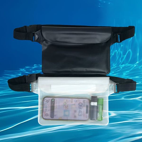 Custom PVC Waterproof Waist Bag Crossbody Pouch for Phone Outdoor Travel Sport Floating Dry Bag with Zipper Strap