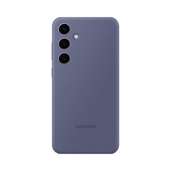 SHT Silicone Phone Case for Galaxy S24+ Plus US Violet Smooth Grip Soft Sleek Design Snug Pro Max Mobile Accessory