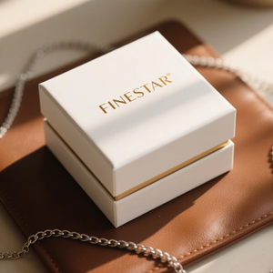 Custom White Color with Gold Neck Lid and Base Cosmetic Jewellery Gift Paper Packaging Gift Box