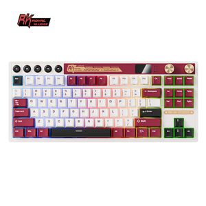 RK ROYAL KLUDGE RK M87 Mechanical Keyboard Wireless/2.4G/USB-C Hot-Swappable Gasket Gamer Keyboard with TFT