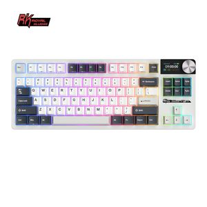 RK ROYAL KLUDGE RK S85 Mechanical Keyboard Wireless/2.4G/USB-C Hot-Swappable Gasket Gamer Keyboard with TFT