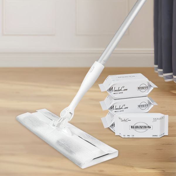 Aluminum Sweeper Mops for Wet and Dry Floor Cleaning Disposable Dust Mop with Dry and Wet Refills