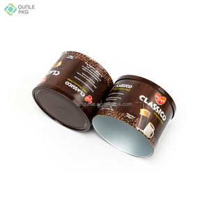 Custom Airtight Coffee Cylinder Food Container Food Grade Canister Cylinder Paper Tin Packaging