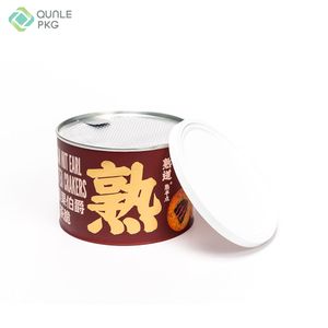 Custom Cardboard Cylinder Food Grade Airtight Paper Tube Packaging for Dried Fruits