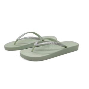GRS Summer Beach Sandal Light Green Trend Personality Men and Women Striped Beach Outdoor Flip Flops