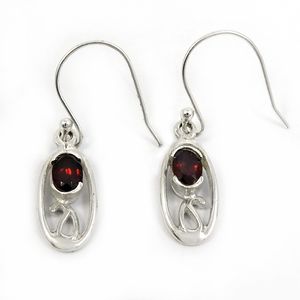Trendy Natural Garnet Gemstone Drop Earrings Statement Jewelry By Indian Manufacturer Handmade 925 Sterling Silver Jewelry