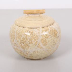 Sustainable coil spun bamboo box and jar for storage and organization natural color jars made in Vietnam