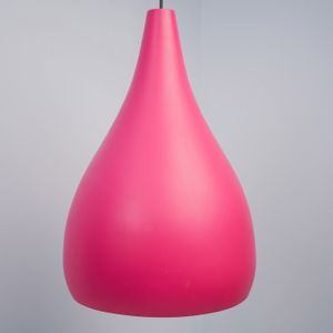 Bell shaped pink chandelier hanging lights ceiling lampshade spun bamboo pendant lampshades