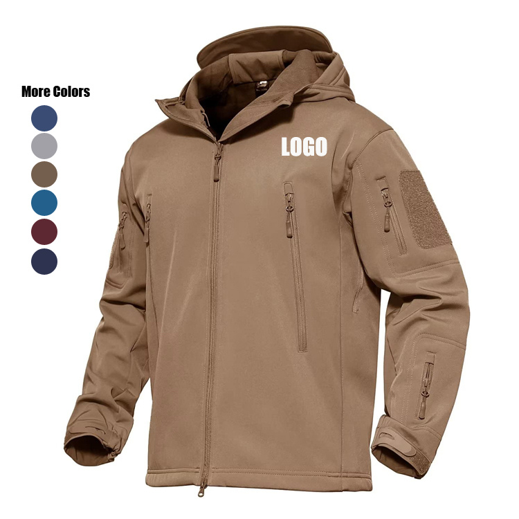 Breaker  Tactical Outdoor Softshell Black Waterproof Men Hooded Warm Hunting  With Hood