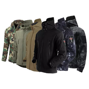 Men Summer Outdoor Waterproof Soft Shell Hoodie Windproof Tactical Jacket for Hunting Fishing Zipper Closure L Coat